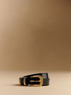 Sezane | Accessories | Sezane Thelma Belt 75 Black Suede Cow 
